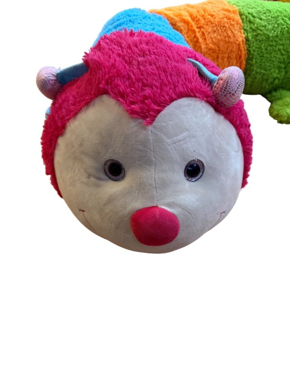 Toys R Us Jumbo Rainbow Plush Caterpillar Toy Approx 8 Feet Long Soft Stuffed An - Picture 2 of 5